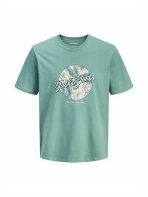 T-shirt z nadrukiem Jack&Jones turkusowy