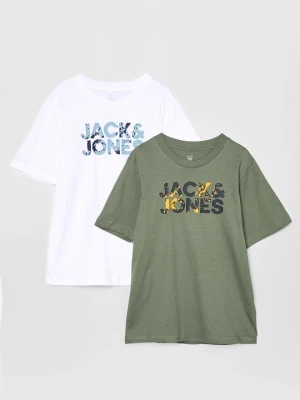 T-shirt z nadrukiem Jack&Jones zielony