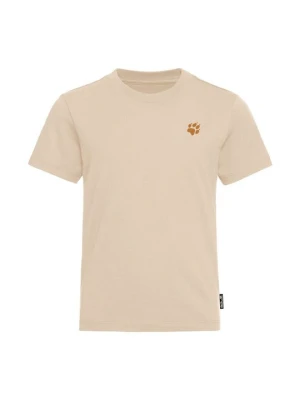 T-shirt z nadrukiem Jack Wolfskin beżowy