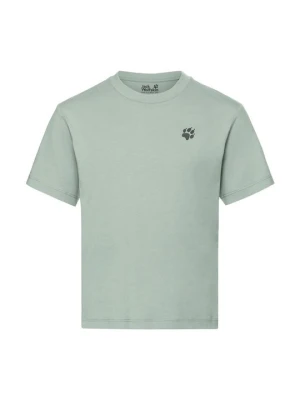 T-shirt z nadrukiem Jack Wolfskin miętowy