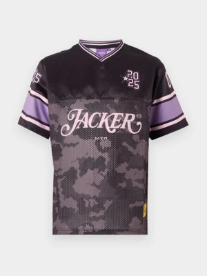 T-shirt z nadrukiem Jacker czarny