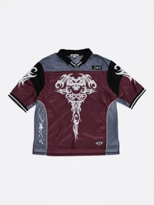 T-shirt z nadrukiem Jaded London bordowy