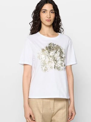 T-shirt z nadrukiem JDY srebrny