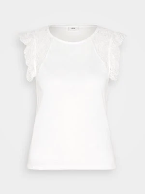 T-shirt z nadrukiem JDY mleczny