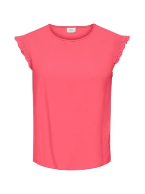 T-shirt z nadrukiem JDY koralowy