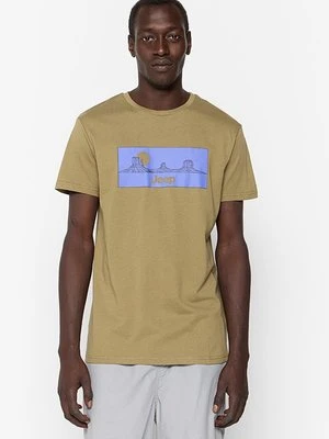 T-shirt z nadrukiem Jeep