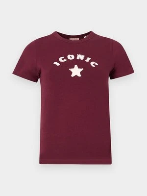 T-shirt z nadrukiem JJXX ciemnoczerwony