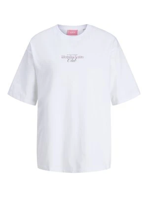 T-shirt z nadrukiem JJXX biały