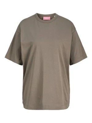 T-shirt z nadrukiem JJXX brązowy