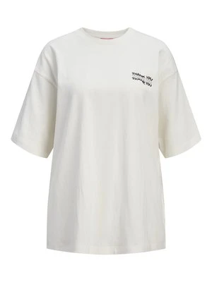 T-shirt z nadrukiem JJXX mleczny