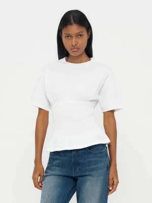 T-shirt z nadrukiem JJXX biały