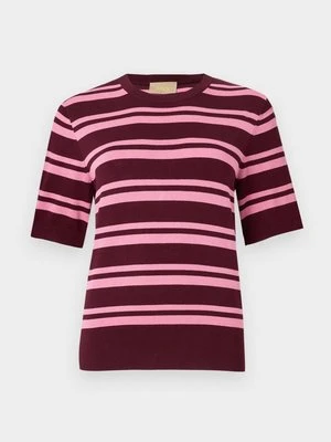 T-shirt z nadrukiem JJXX ciemnoczerwony