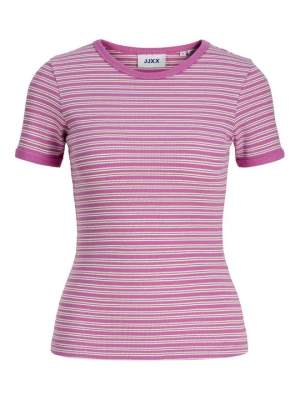 T-shirt z nadrukiem JJXX różowy