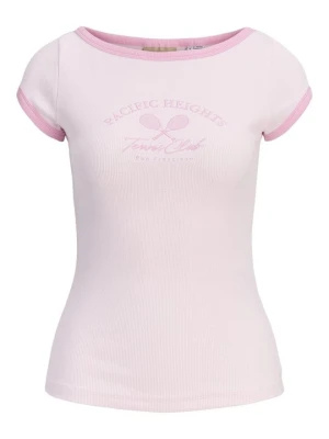 T-shirt z nadrukiem JJXX różowy