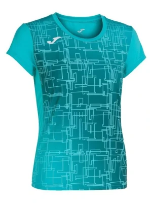 T-shirt z nadrukiem Joma turkusowy