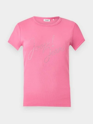 T-shirt z nadrukiem JOOP! jasnoróżowy