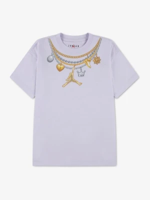 T-shirt z nadrukiem Jordan fioletowy