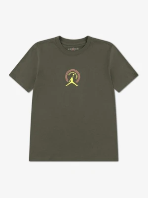 T-shirt z nadrukiem Jordan khaki