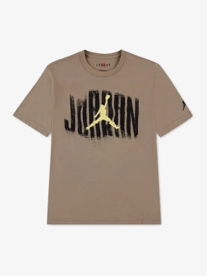 T-shirt z nadrukiem Jordan khaki