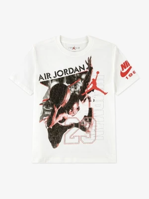 T-shirt z nadrukiem Jordan mleczny