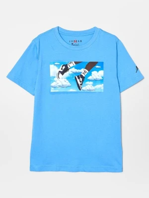 T-shirt z nadrukiem Jordan niebieski