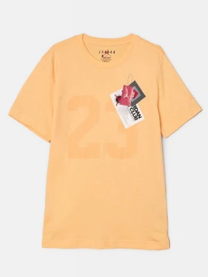 T-shirt z nadrukiem Jordan pomarańczowy melanż
