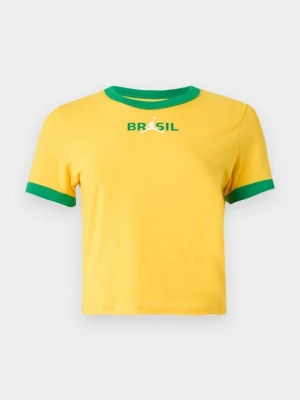 T-shirt z nadrukiem Jordan żółty