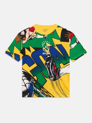 T-shirt z nadrukiem Jordan żółty
