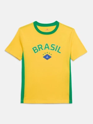 T-shirt z nadrukiem Jordan żółty