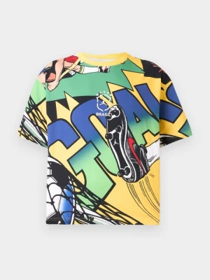 T-shirt z nadrukiem Jordan żółty