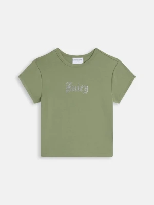T-shirt z nadrukiem Juicy Couture zielony