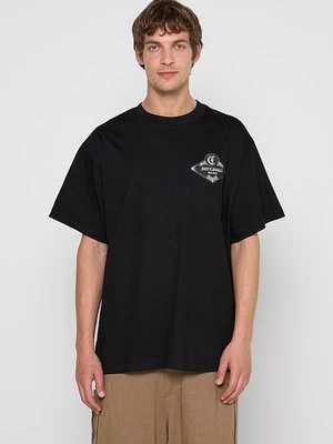 T-shirt z nadrukiem Just Cavalli czarny