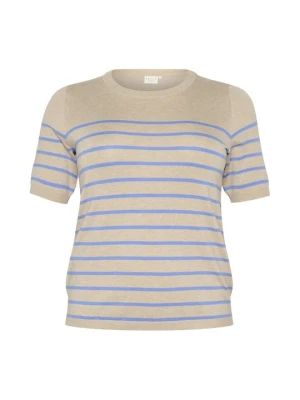 T-shirt z nadrukiem Kaffe beżowy