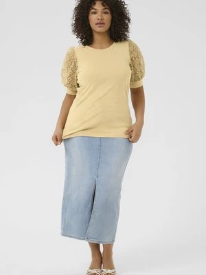 T-shirt z nadrukiem Kaffe Curve