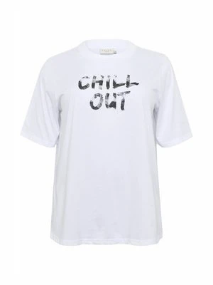 T-shirt z nadrukiem Kaffe Curve