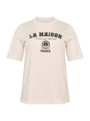 T-shirt z nadrukiem Kaffe Curve