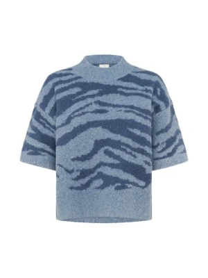 T-shirt z nadrukiem Kaffe niebieski