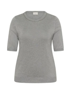 T-shirt z nadrukiem Kaffe szary