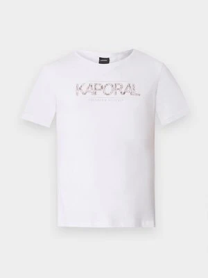 T-shirt z nadrukiem Kaporal biały