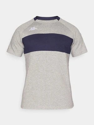 T-shirt z nadrukiem Kappa szary