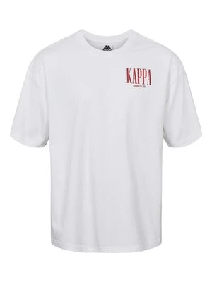 T-shirt z nadrukiem Kappa biały