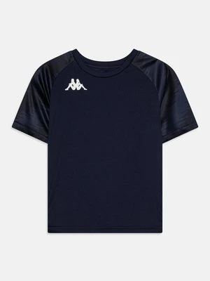T-shirt z nadrukiem Kappa niebieski
