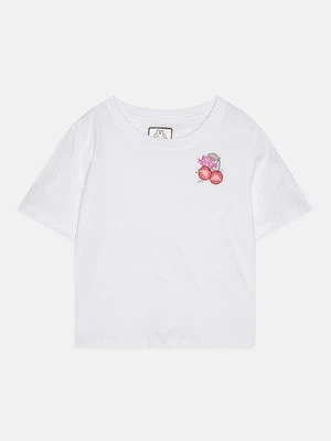 T-shirt z nadrukiem Kappa biały