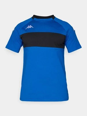 T-shirt z nadrukiem Kappa niebieski denim