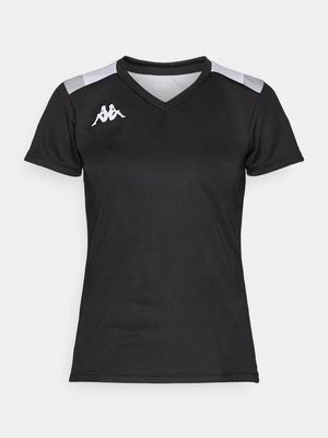 T-shirt z nadrukiem Kappa czarny