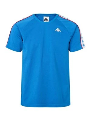 T-shirt z nadrukiem Kappa niebieski