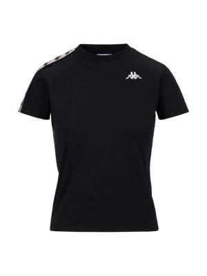 T-shirt z nadrukiem Kappa czarny