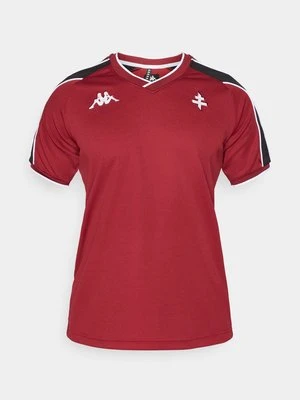 T-shirt z nadrukiem Kappa Gara bordowy