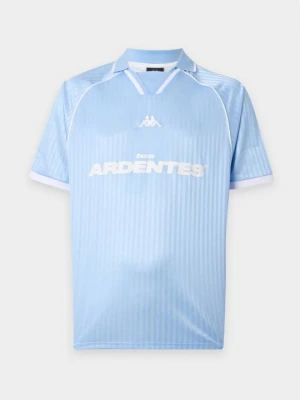 T-shirt z nadrukiem Kappa jasnoniebieski