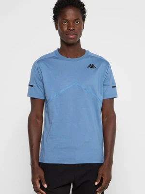 T-shirt z nadrukiem Kappa niebieski